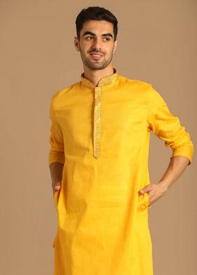Contemporary Yellow Kurta Pajama image number 0